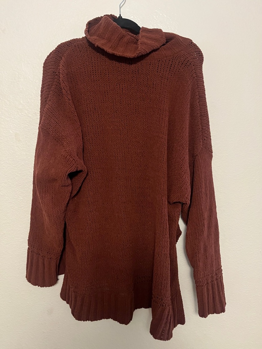 Cozy Turtleneck Sweater - Rust Brown